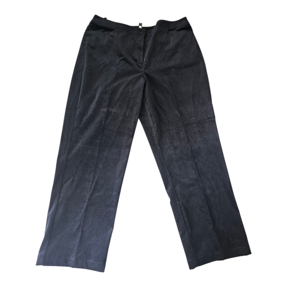 Eileen Fisher Woman Pull On Black Coudoury Pants 1X Straight Leg 36×30 - Picture 1 of 13